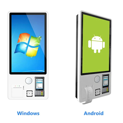 Terminale di posizione del touch screen di Windows Android, terminale a 27 pollici a 24 pollici di pagamento di self service